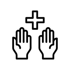 Hand washing vector illustration, Hygiene line style icon