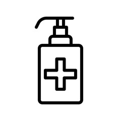 Hand sanitizer vector illustration, Hygiene line style icon