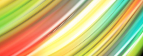 Flowing liquid colors - modern colorful flow poster. Wave liquid shapes. Art design for your design project