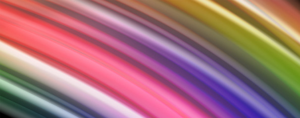 Fluid liquid color wave lines, glowing colorful light effect, abstract composition template. Geometric technology abstract pattern. Movement concept