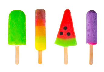 ice cream popsicle isolated on white background