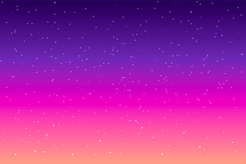 Obraz premium The Elegant stars in the colorful rainbow sky