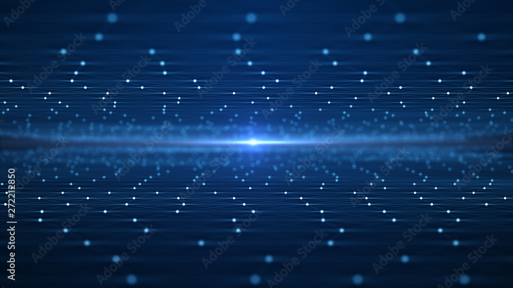 Poster futuristic abstract background concept. network conveying connectivity, complexity and data flood of