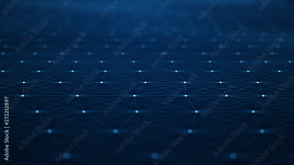Poster futuristic abstract background concept. network conveying connectivity, complexity and data flood of
