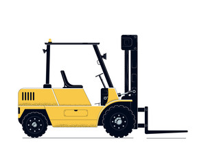 Forklift truck. Forklift isolated on a white background. Vector illustration