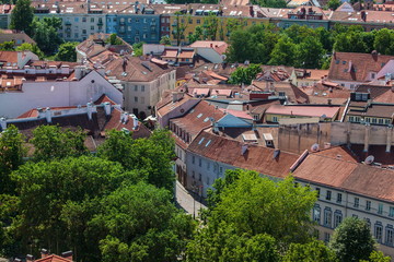 Fototapeta na wymiar Aerial view of old town