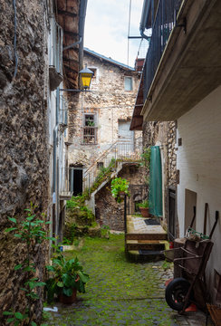 Assergi (Abruzzo, Italy) - A small charming medieval village surrounded by stone walls, in the municipality of L'Aquila, under the Gran Sasso mountain, now abandoned after the earthquake