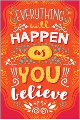 Inspirational words colorful poster vector illustration - 272213417