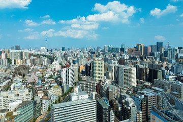 (東京都-都市風景)ラウンジから望む墨田方面の風景６