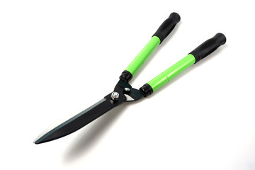 Gardening scissors isolated on white background