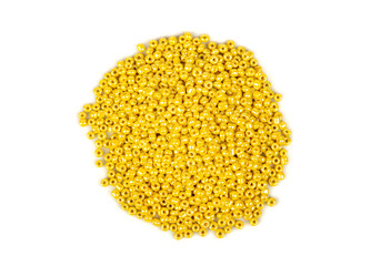 Pile of yellow beads