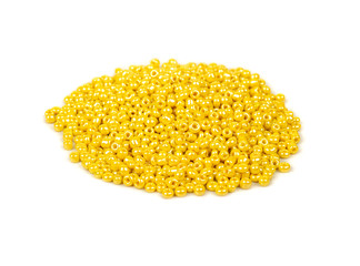 Pile of yellow beads