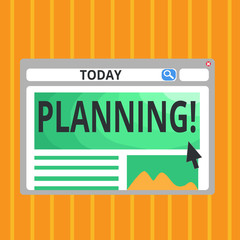 Conceptual hand writing showing Planning. Business photo text Defining strategies for achieving a goal Process of making plans