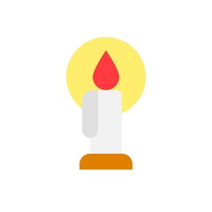 Candle vector illustration, Easter flat style icon