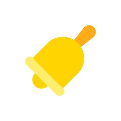 Bell vector illustration, Easter flat style icon