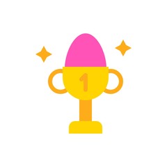 Award cup vector illustration, Easter flat style icon