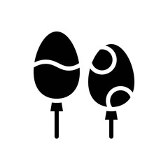 Chocolate egg vector illustration, Easter solid style icon