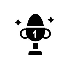 Award cup vector illustration, Easter solid style icon