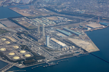 火力発電所の空撮