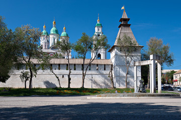Cathedral and Bell Tower. Kremlin in Astrakhan.