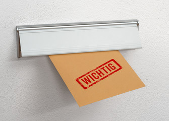 Brief mit dem Stempel Wichtig