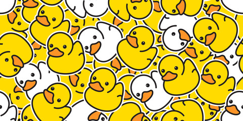 duck rubber seamless pattern vector ducky cartoon scarf isolated illustration bird bath shower repeat wallpaper tile background design © CNuisin