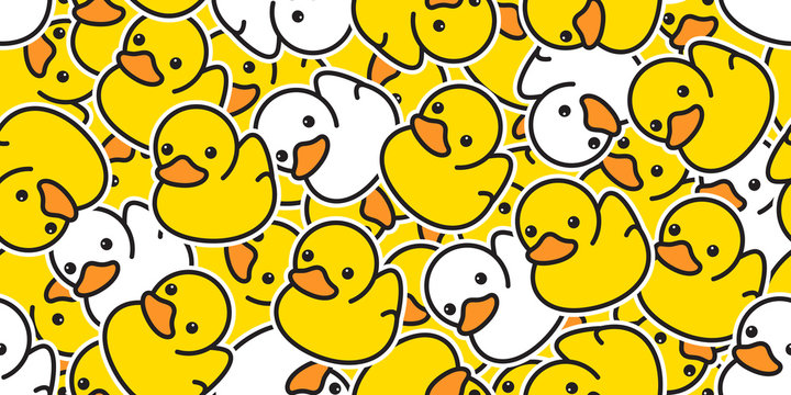 duck rubber seamless pattern vector ducky cartoon scarf isolated illustration bird bath shower repeat wallpaper tile background design