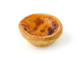 Egg tart isolated on white background