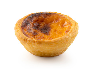 Egg tart isolated on white background