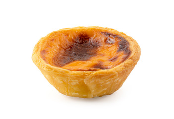 Egg tart isolated on white background