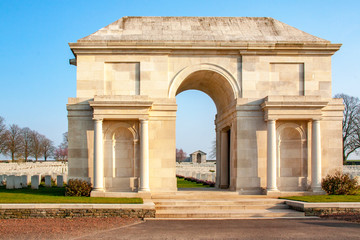 Fototapeta na wymiar La nécropole de Serre Hébuterne - Somme - Guerre mondiale