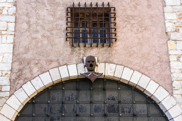 gates with a scary mask
