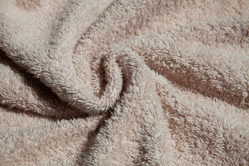 Fototapeta na wymiar beige fabric blankets towel bed sheet blanket