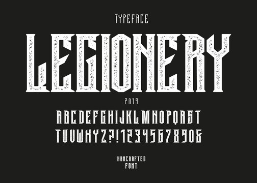 Original handcrafted alphabet.