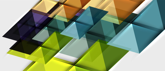 Triangle geometrical modern business presentation design template, abstract pattern for any background