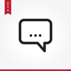 Chat vector icon in modern style for web site and mobile app