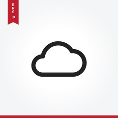 Cloud vector icon in modern style for web site and mobile app
