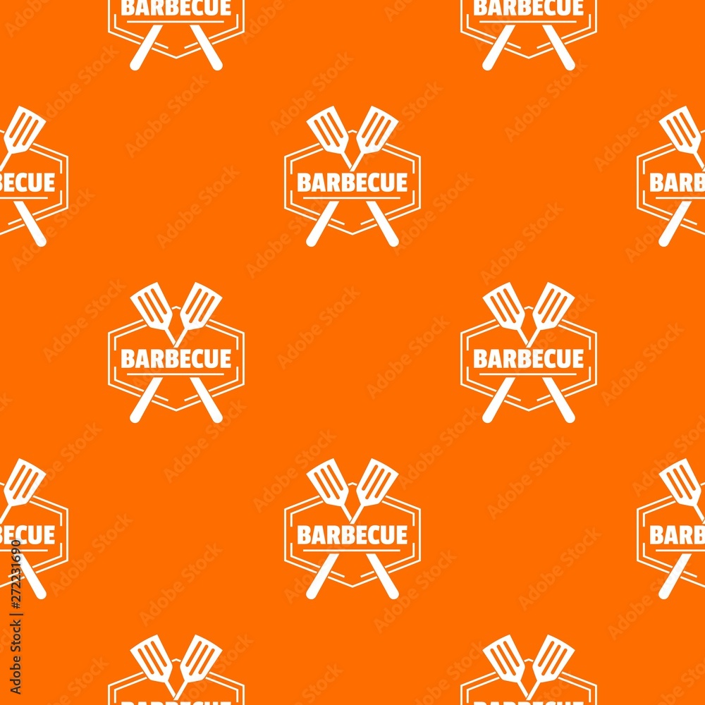 Poster barbecue pattern vector orange for any web design best