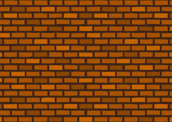 Vector background of brown brick wall