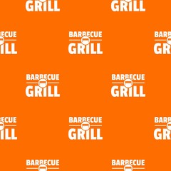 Fototapeta na wymiar Barbecue grill pattern vector orange for any web design best