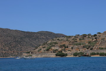 Fototapeta premium View of the sea near the Spinalonga island, Crete