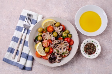 Salad with octopus