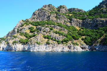 A boat trip on the Aegean Sea overlooking the islands