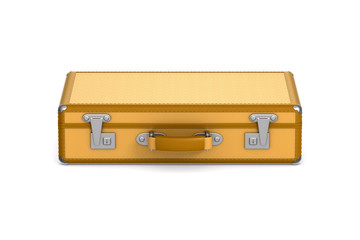 closed travel bag on white background. Isolated 3D illustration