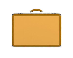 closed travel bag on white background. Isolated 3D illustration