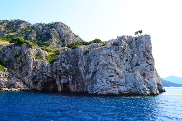 A boat trip on the Aegean Sea overlooking the islands