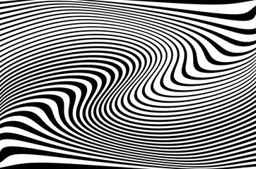 Digital image with a psychedelic stripes