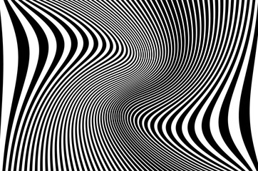 Digital image with a psychedelic stripes