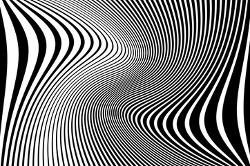 Digital image with a psychedelic stripes