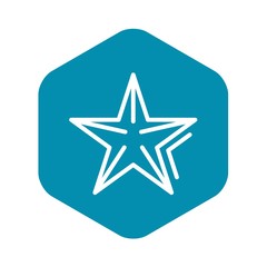Fototapeta premium Sea star icon. Outline illustration of sea star vector icon for web design isolated on white background